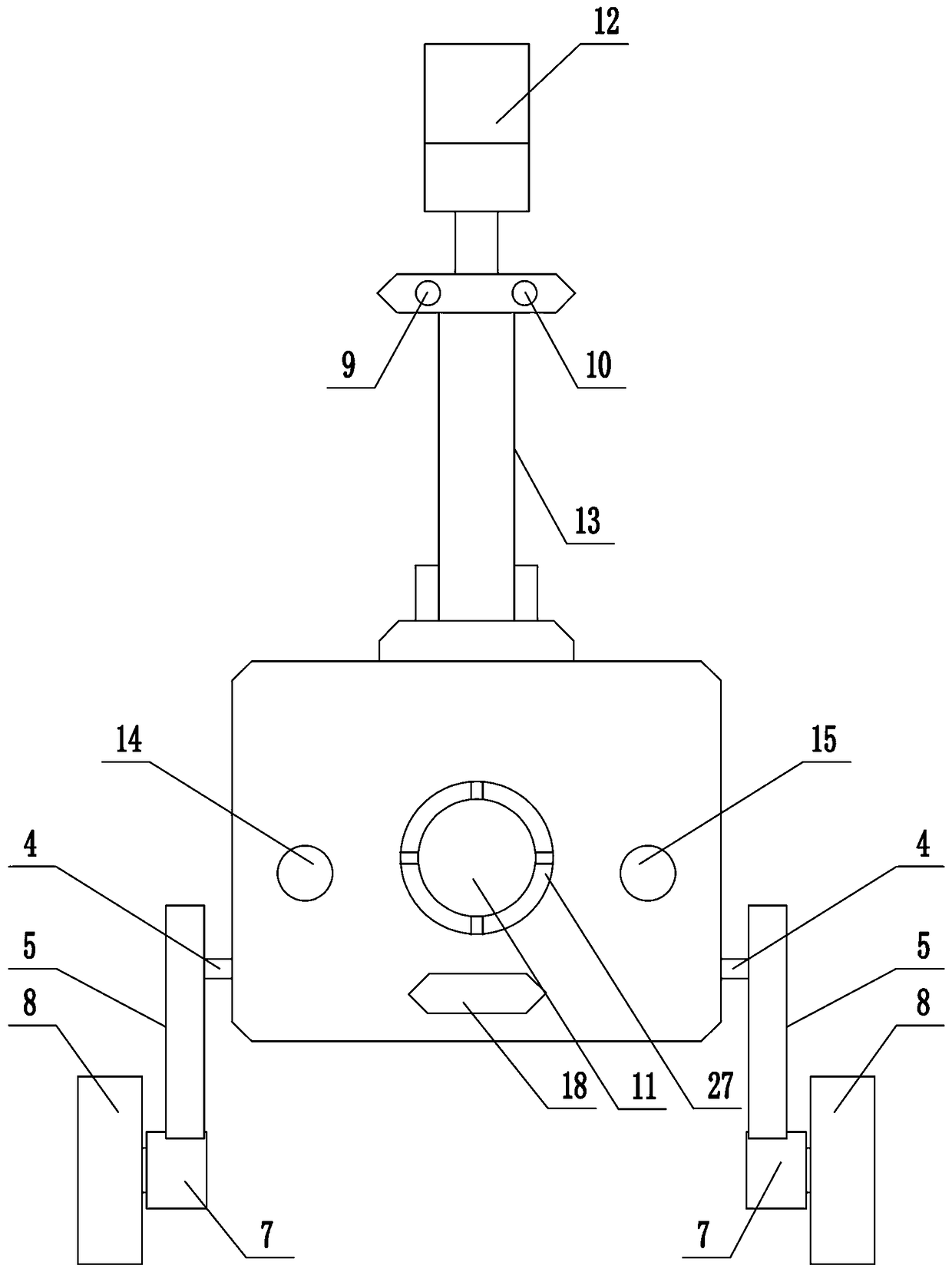 Converting station fire disaster early warning inspecting robot