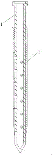 In situ heat injection treatment device of root nematodes in soil