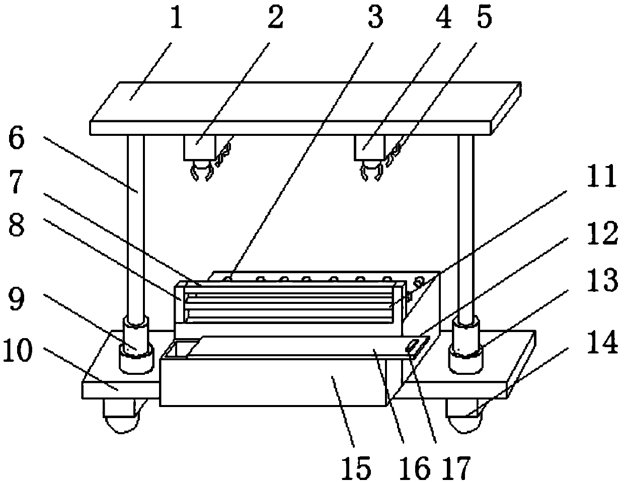 Fabric hanger for production of chemical fiber fabrics