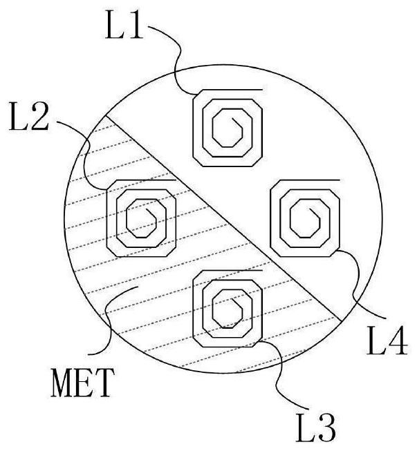 Self-excited coil induction angular position sensor and angular position detection method