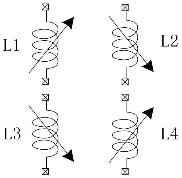 Self-excited coil induction angular position sensor and angular position detection method