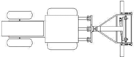 Paddy field leveling device with spherical hinge connecting and hydraulic cylinder forming link mechanism