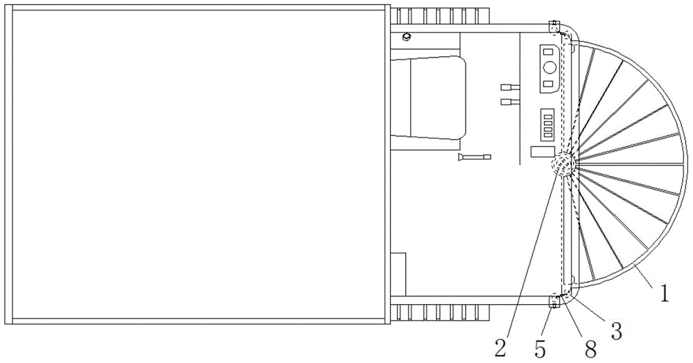 Device for regulating location of mass center of transfer trolley