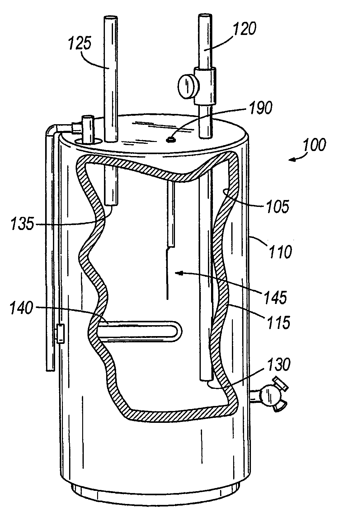 Storage-type water heater having tank condition monitoring features