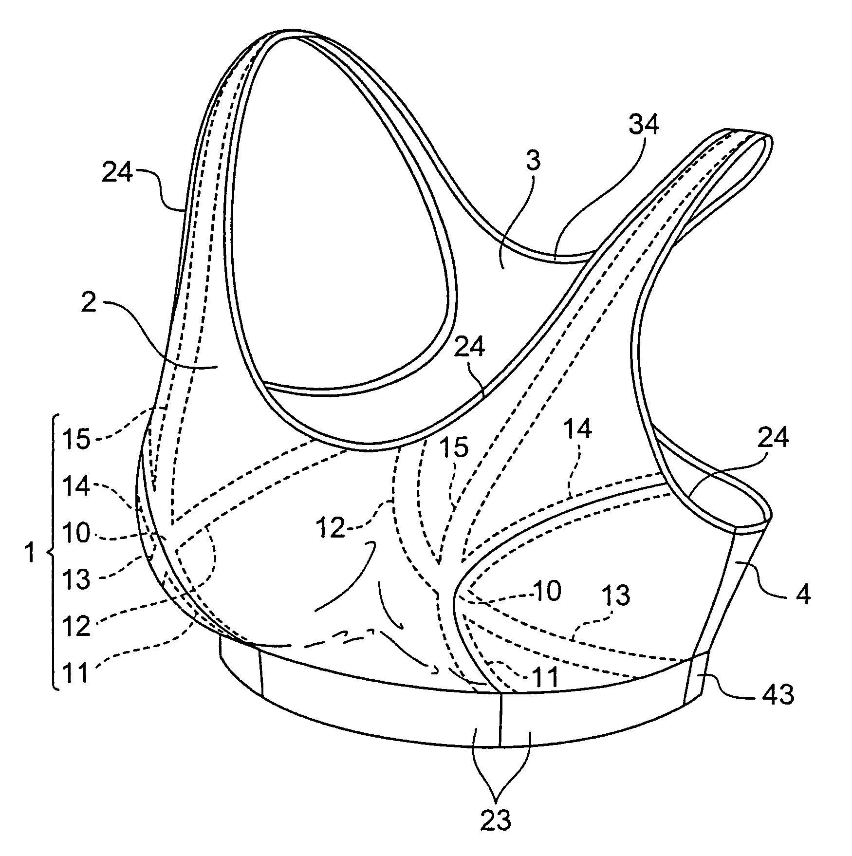 Woman's clothing having a function of protecting a breast