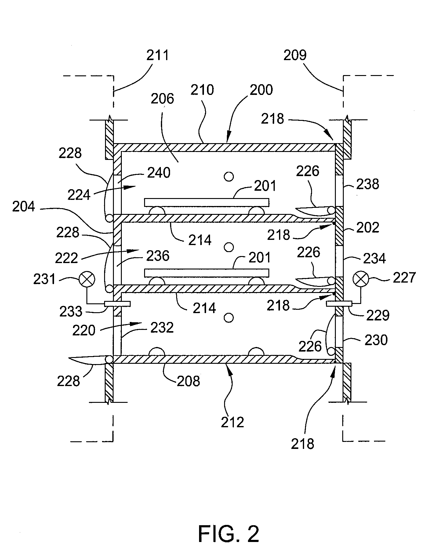 Load lock chamber for large area substrate processing system