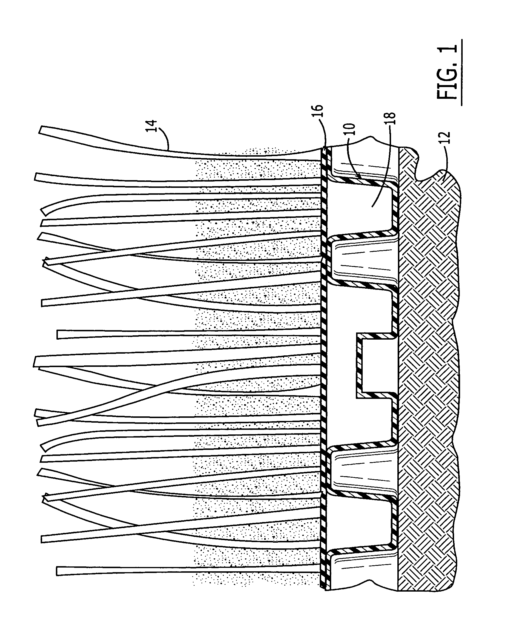 Drainage member with expansion zones