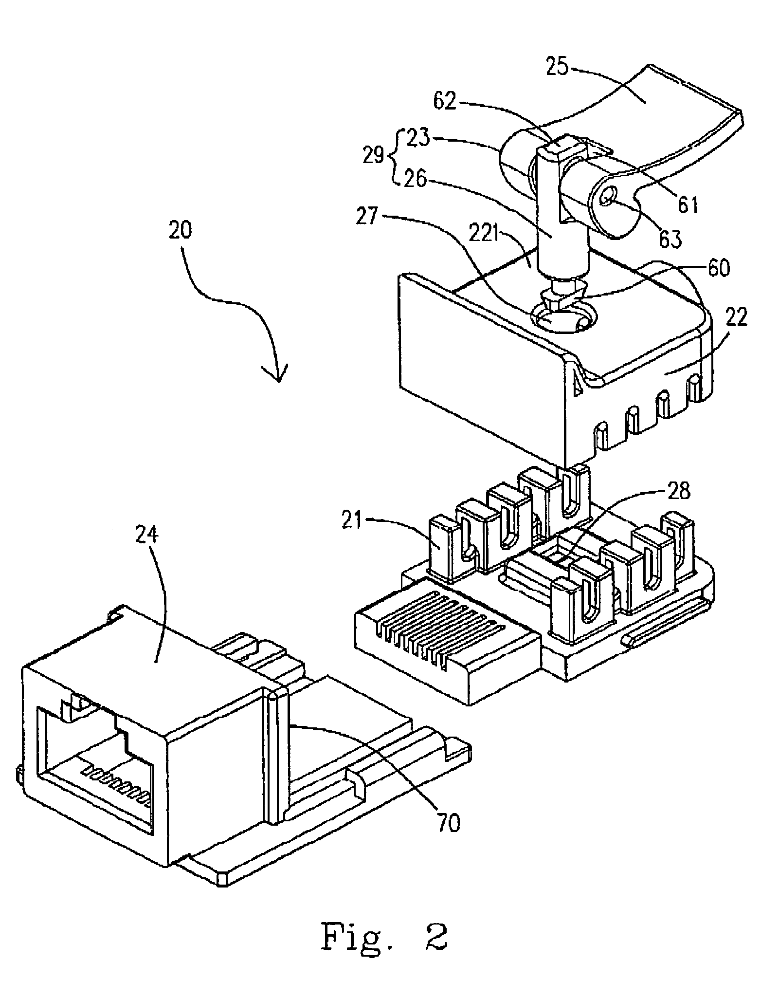 Structure and method for connecting conducting lines to terminals