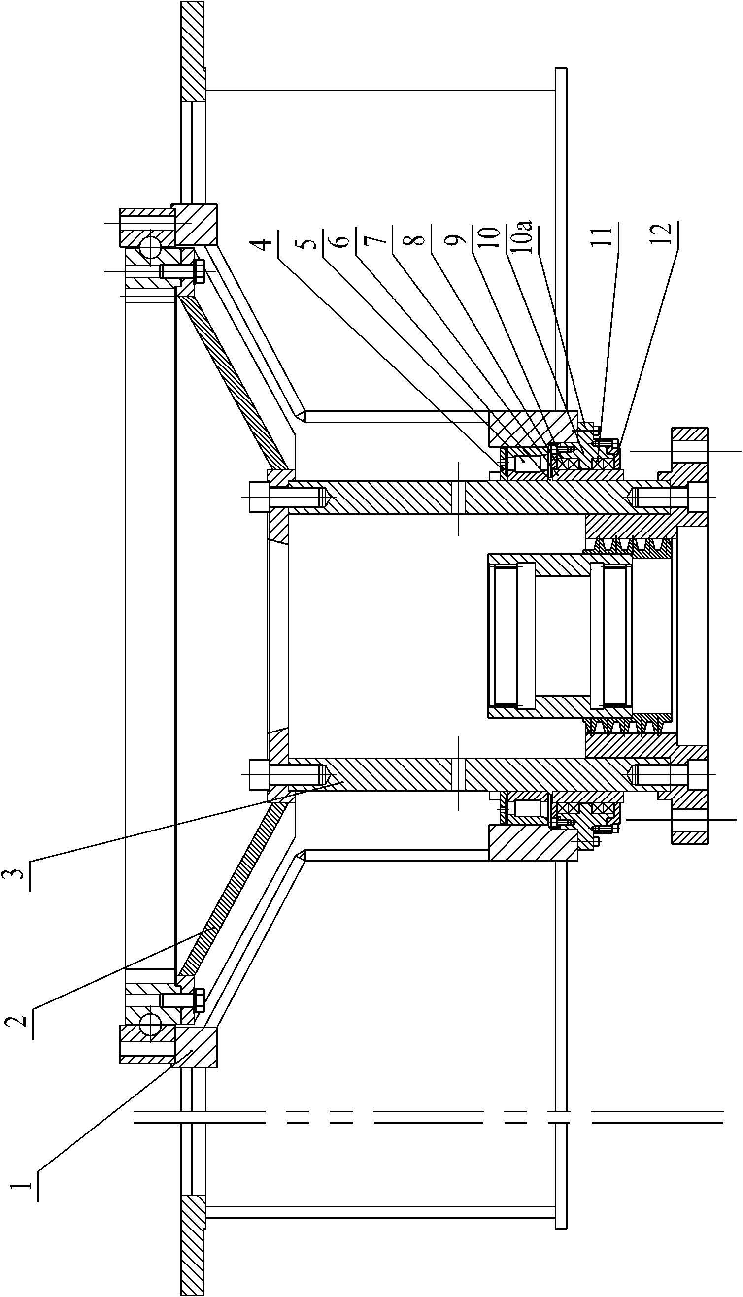 Rotary pipe hermetical installation structure of fully rotary steering oar