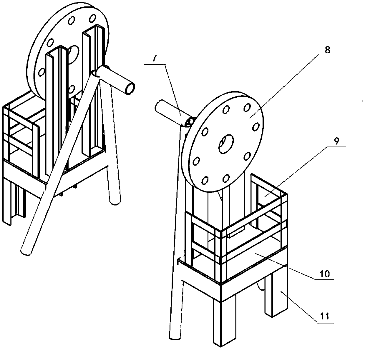 A blast furnace molten iron sampling device