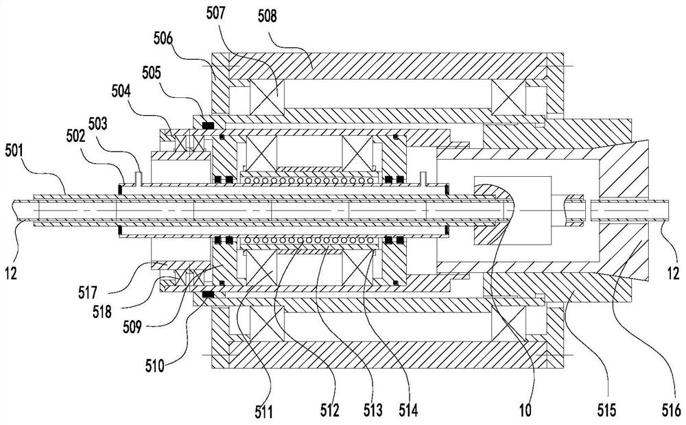 Rotary clamping mechanism for round pipe and equipment and method for inner circle processing of round pipe