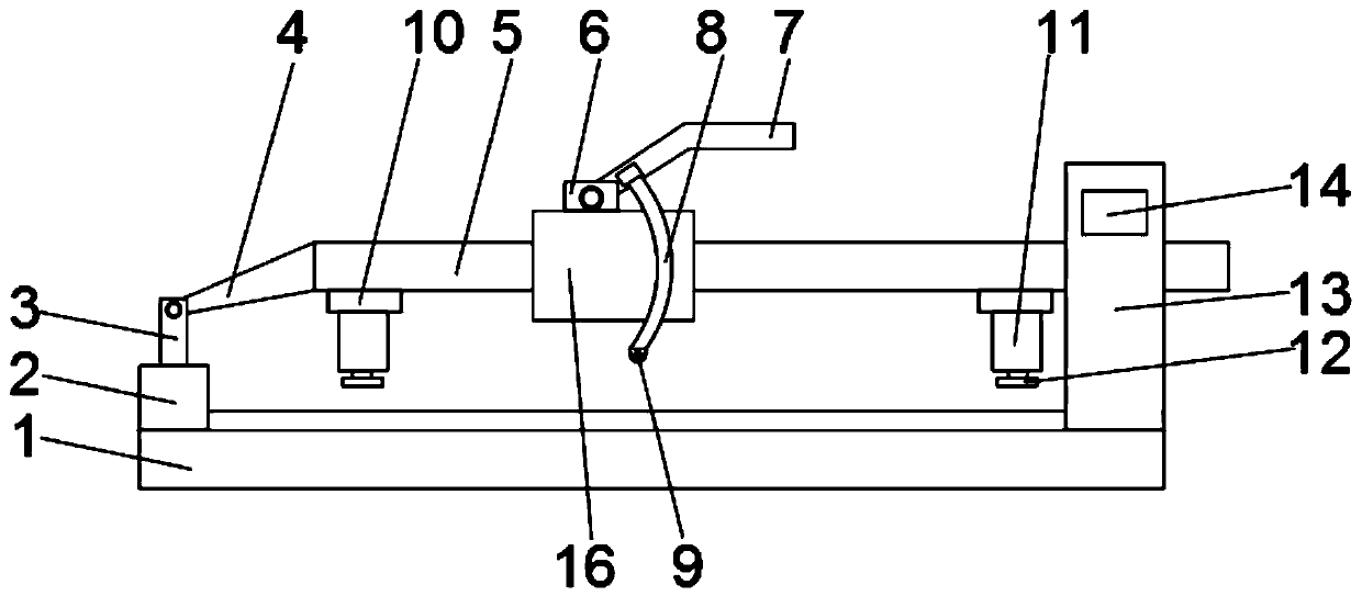 Single-rail reinforced ceramic tile cutting machine with clamping mechanism