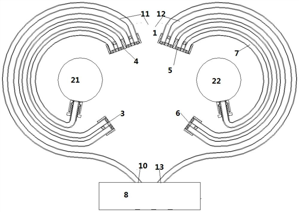 Loop heat pipe solar heat collection device with variable focus position