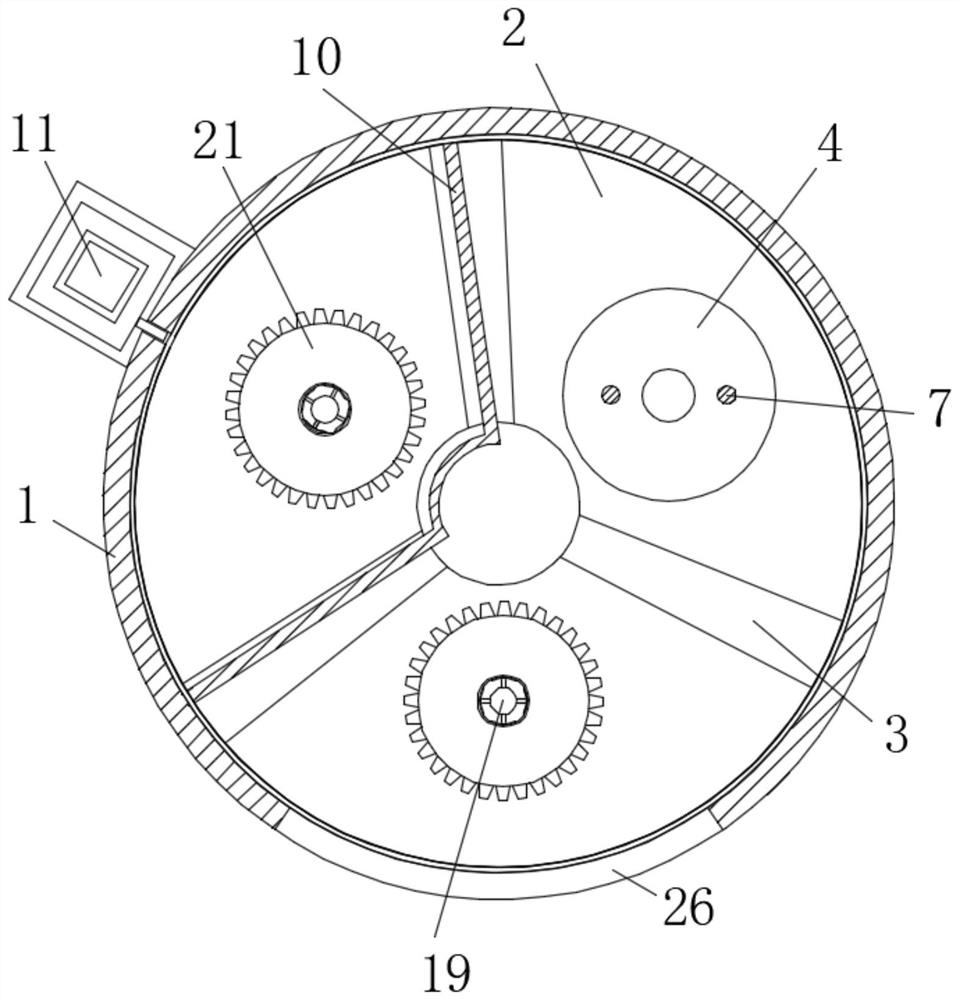 Shot peening strengthening device capable of improving stress distribution on surface of gear