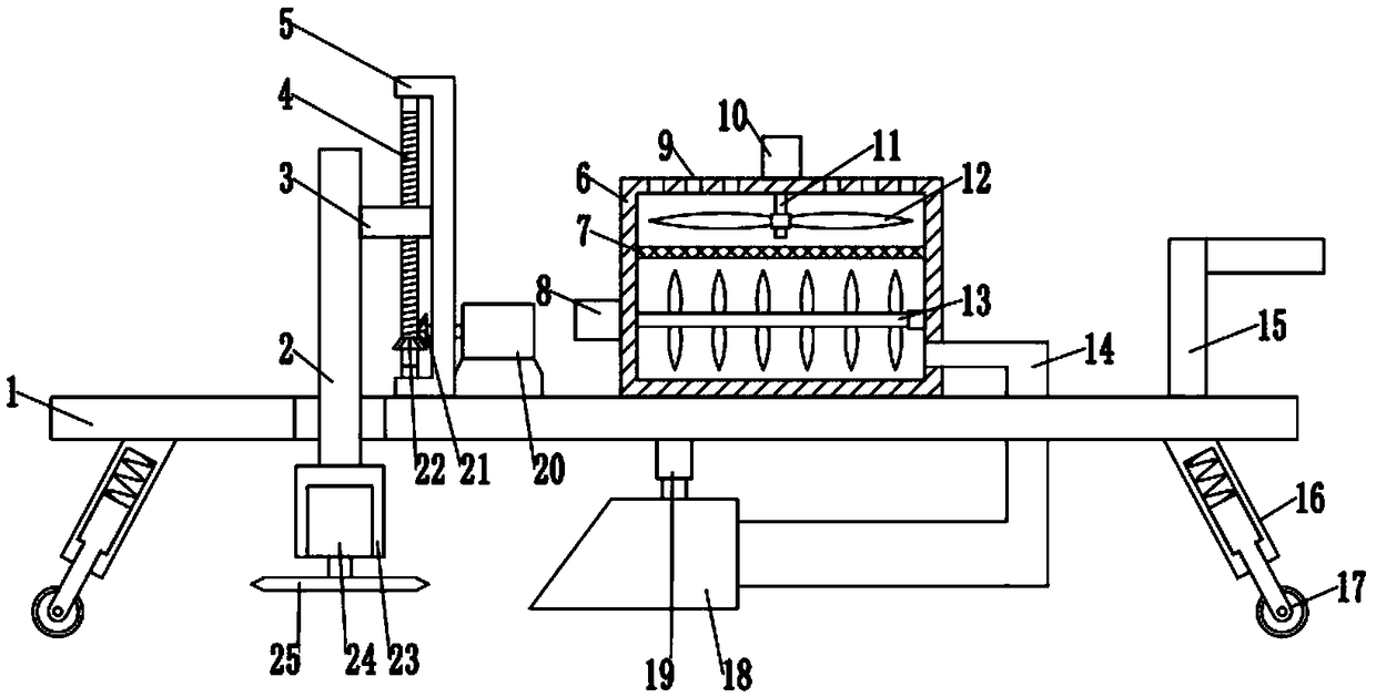 Agricultural weeding device with breaking function