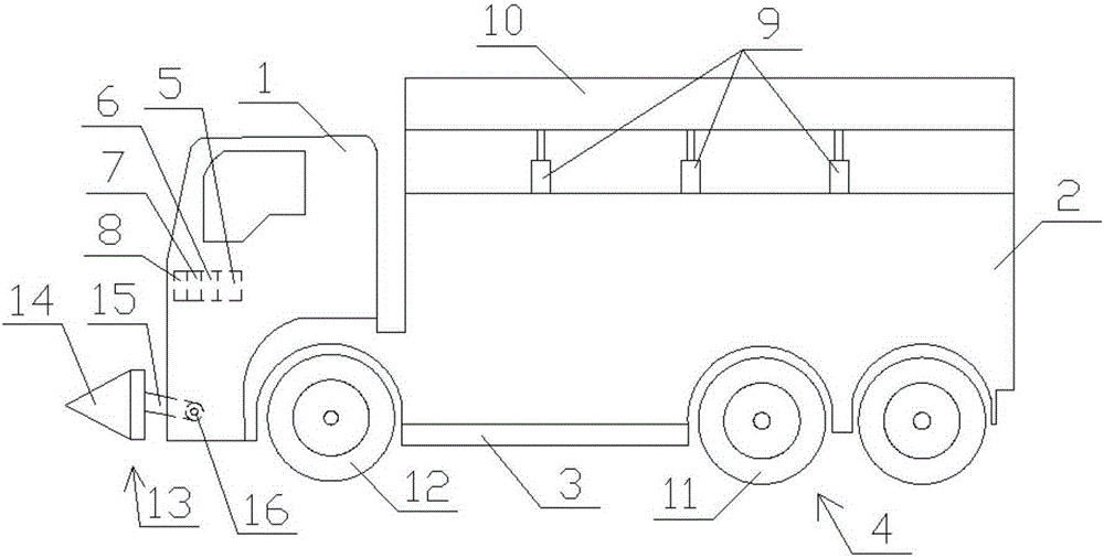 Vehicle for mine transportation