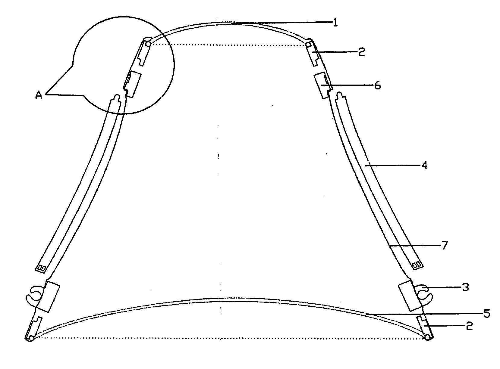 Composite framework of lampshade and manufacturing method