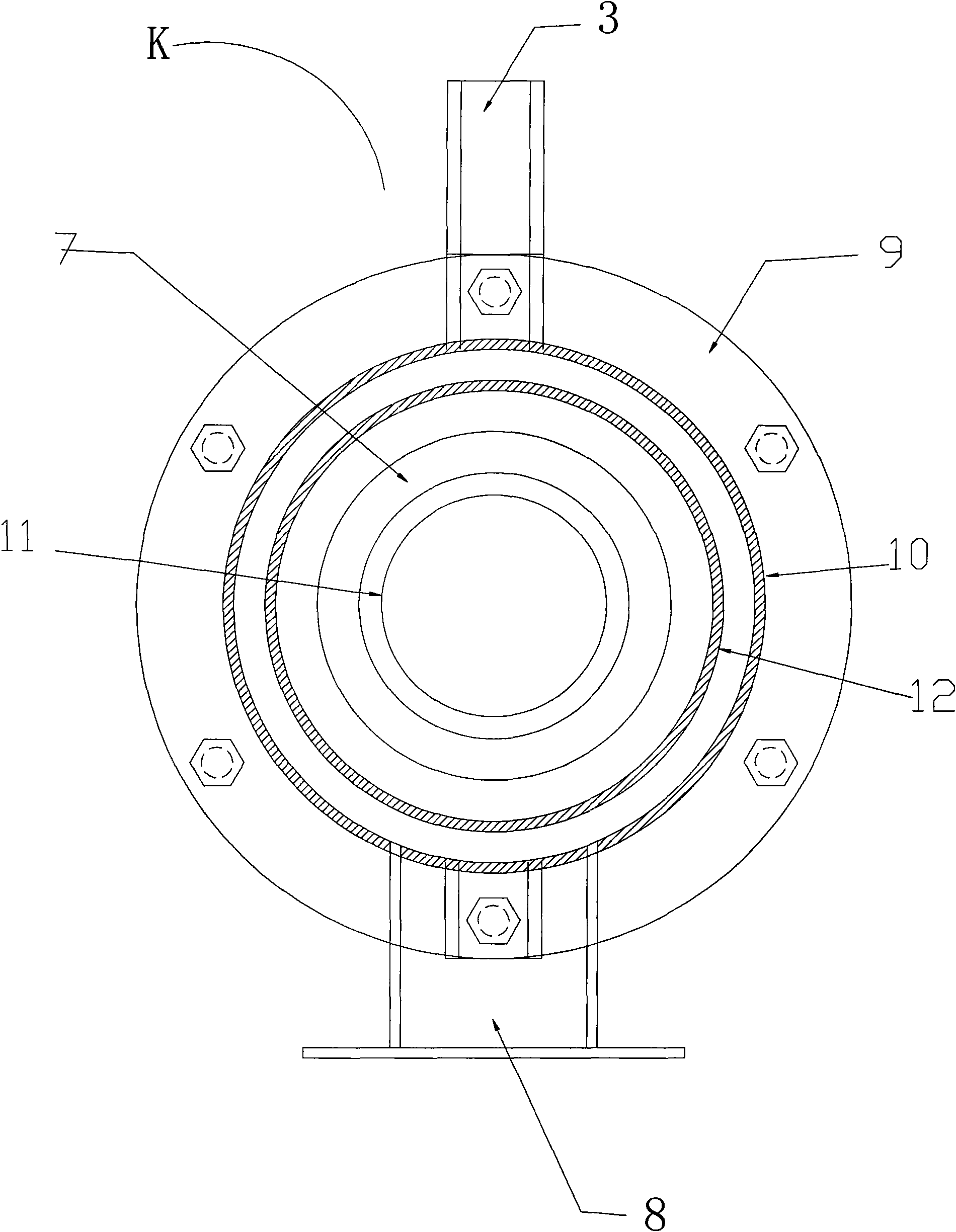 Heat exchange water recoverer for waste steam of steaming cabinet and external connection structure thereof