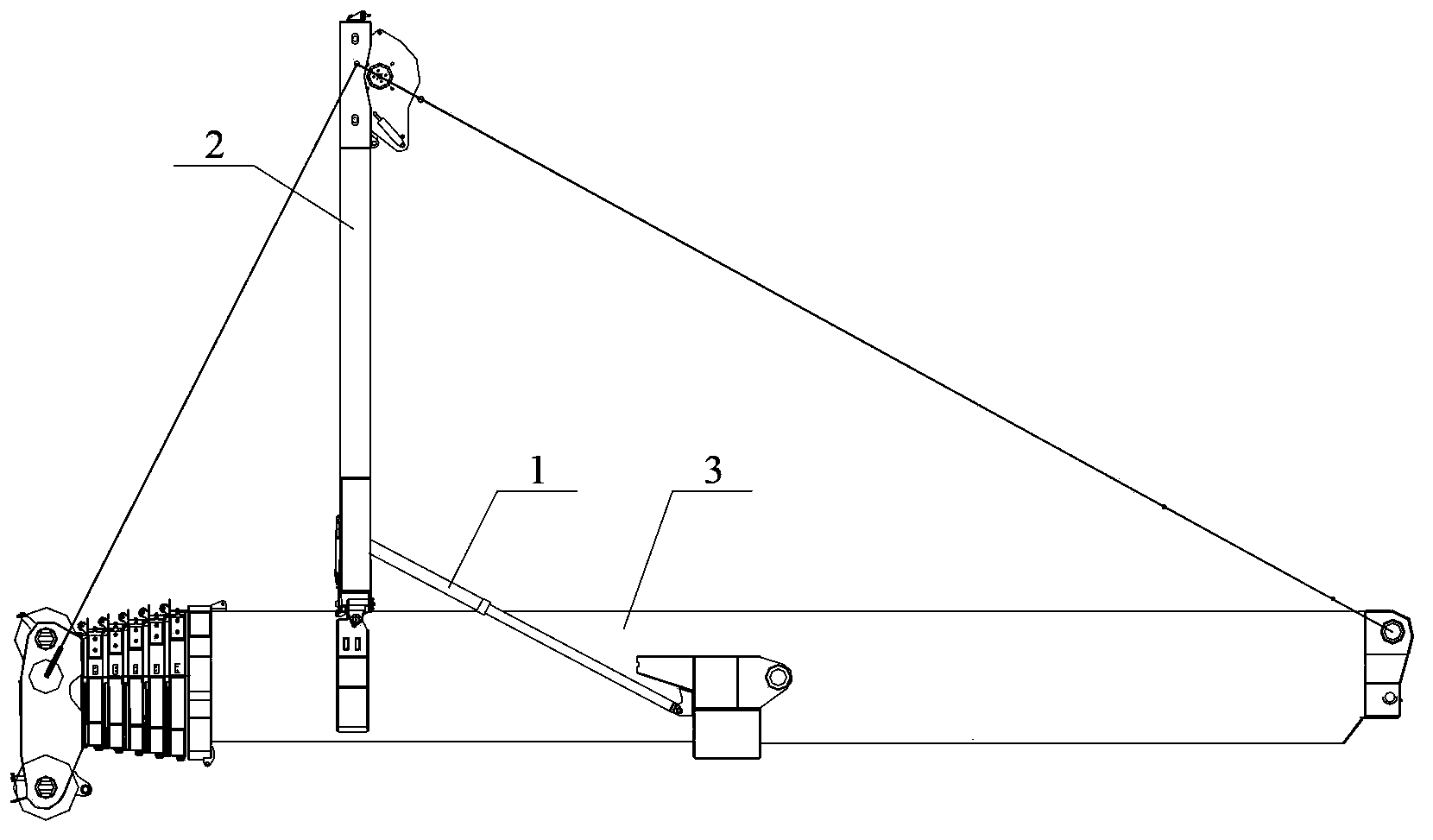 Telescopic boom and crane with the telescopic boom