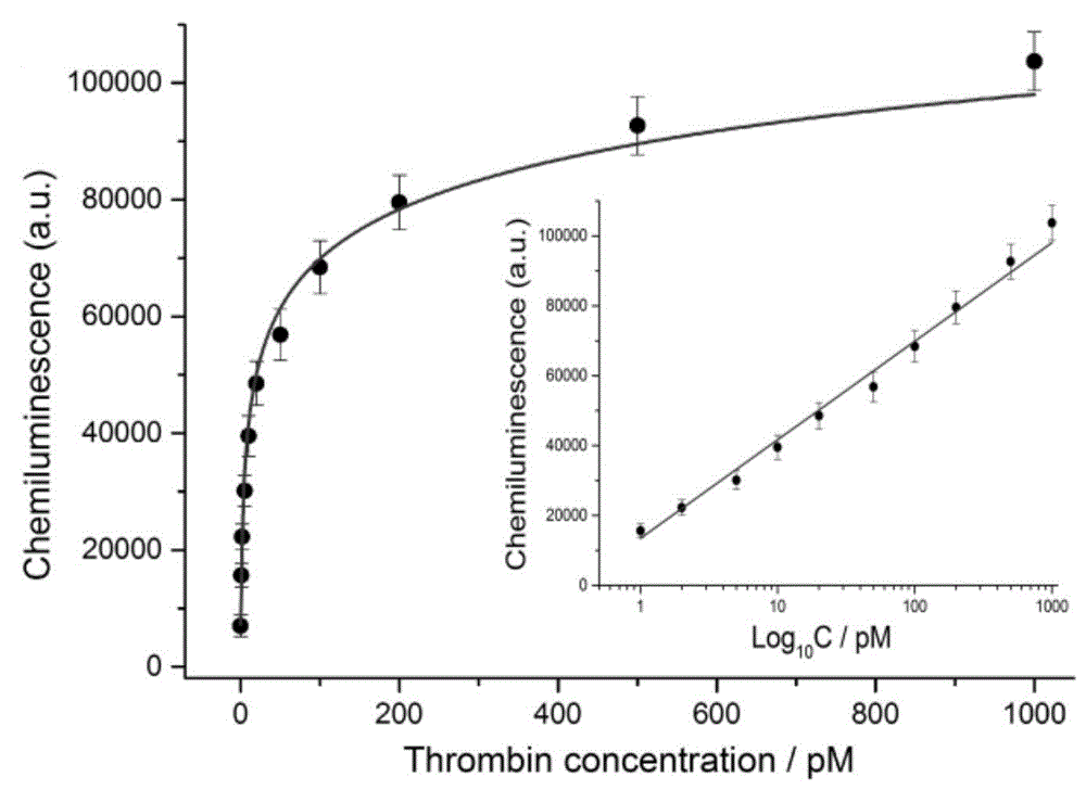 Probe based on double-signal amplification triggered by target and application of probe