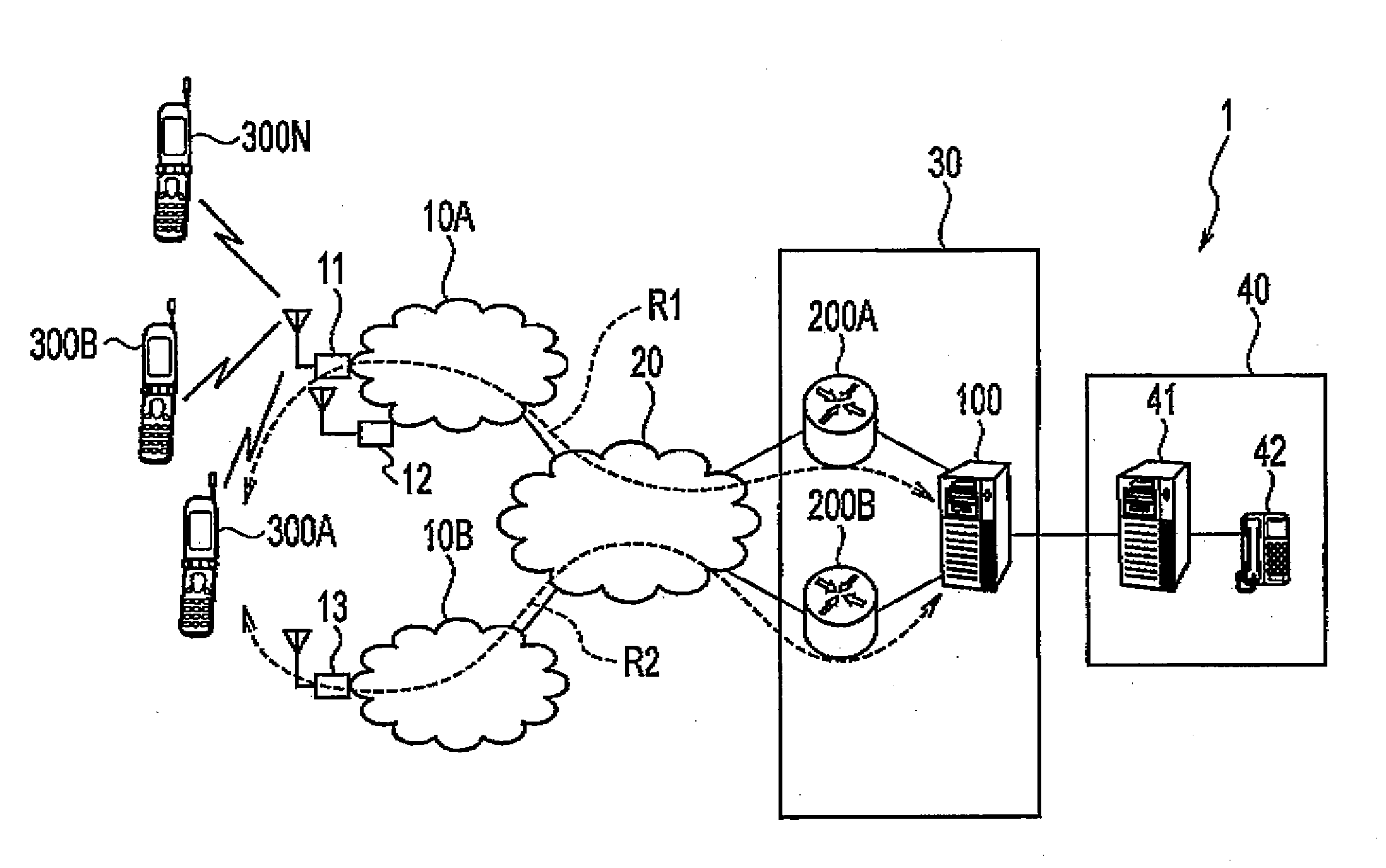 Communication route controller, radio communication device, communication route controlling method and communication method for radio communication device