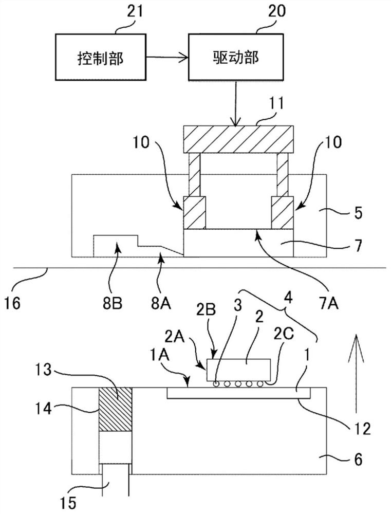 Resin sealing device and resin sealing method