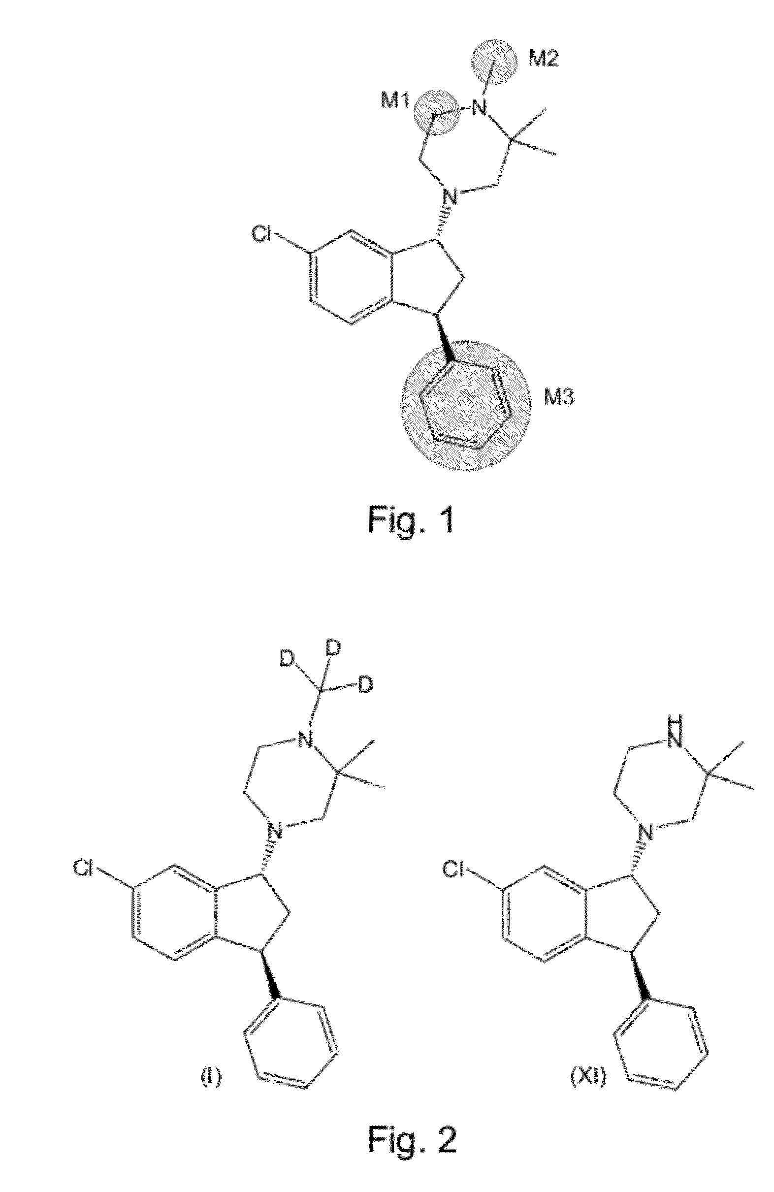 Deuterated 1-piperazino-3-phenyl-indanes for treatment of schizophrenia