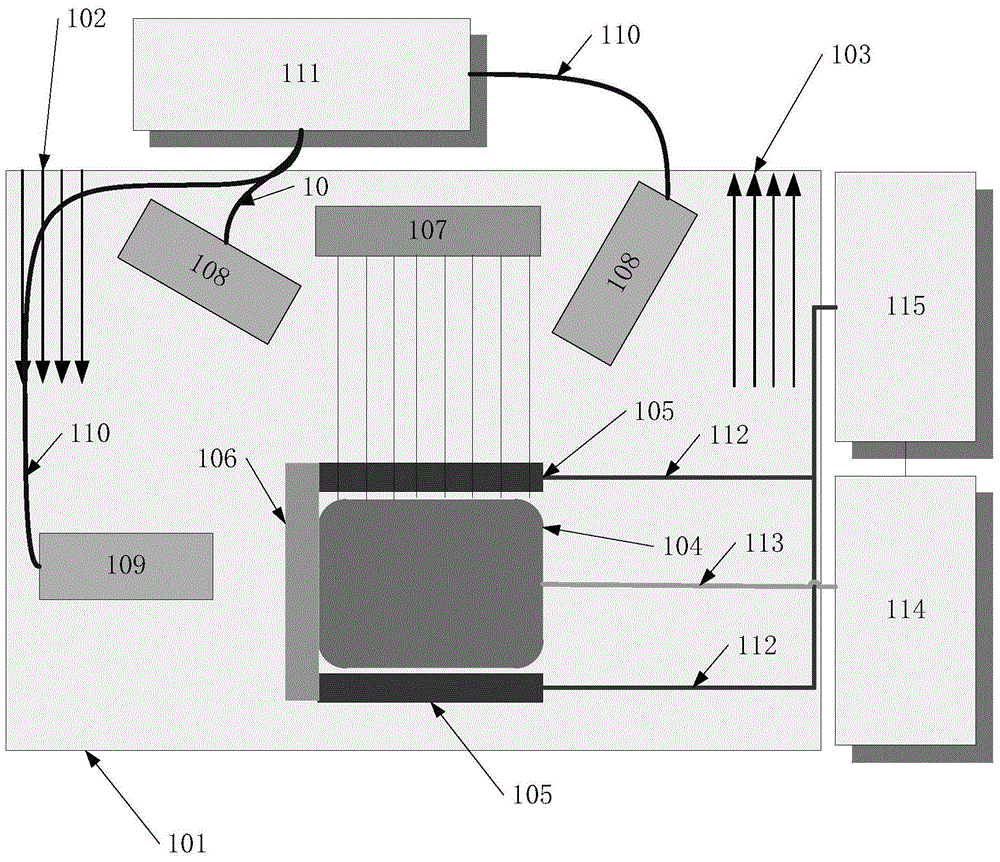 Testing system for temperature gradients of large spacecraft structure under atmospheric pressure