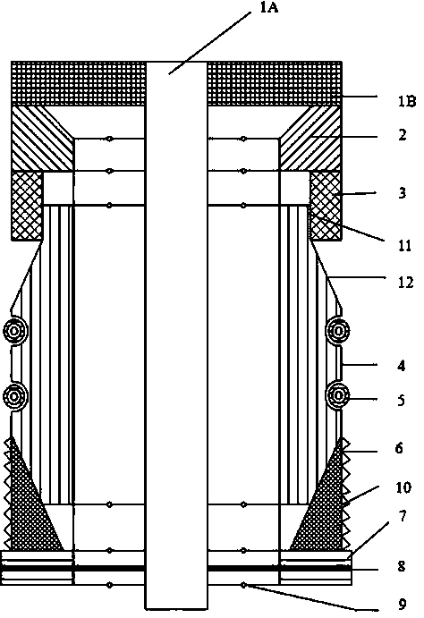 Bridge plug with low pumping friction resistance for horizontal well, and using method thereof