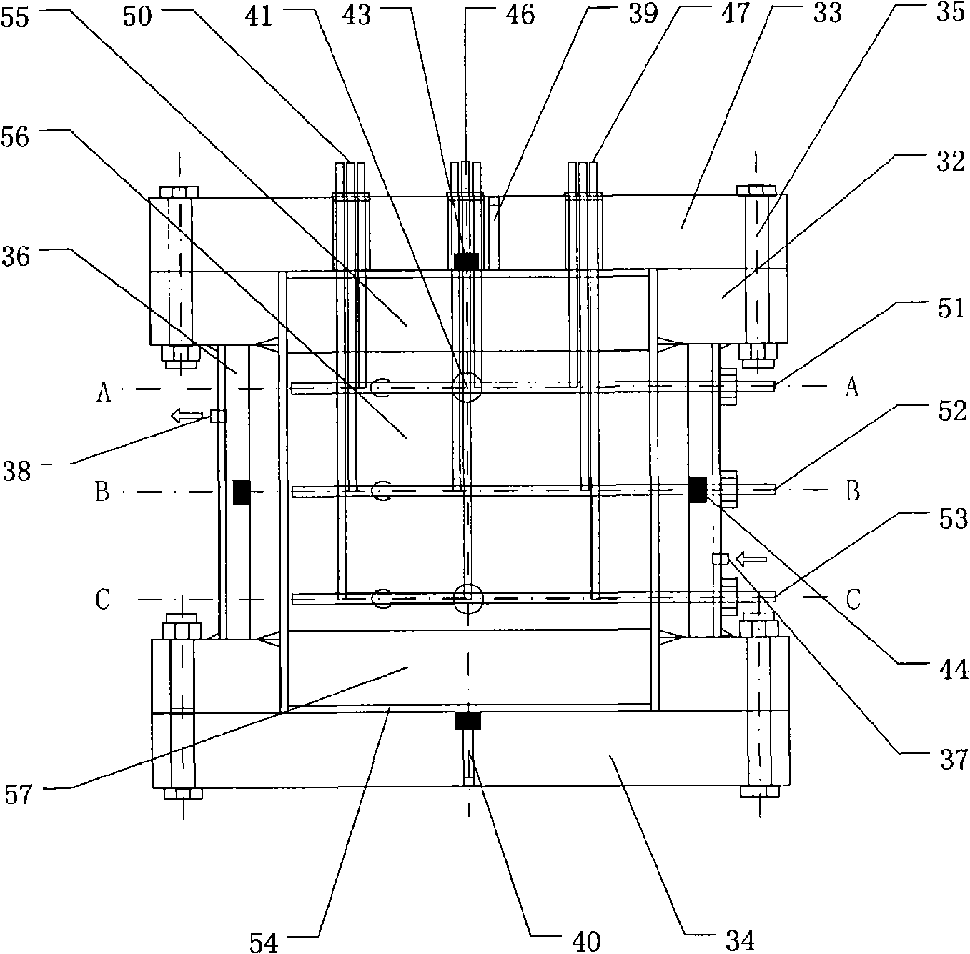 Three-dimensional exploitation simulated experiment apparatus for natural gas hydrate