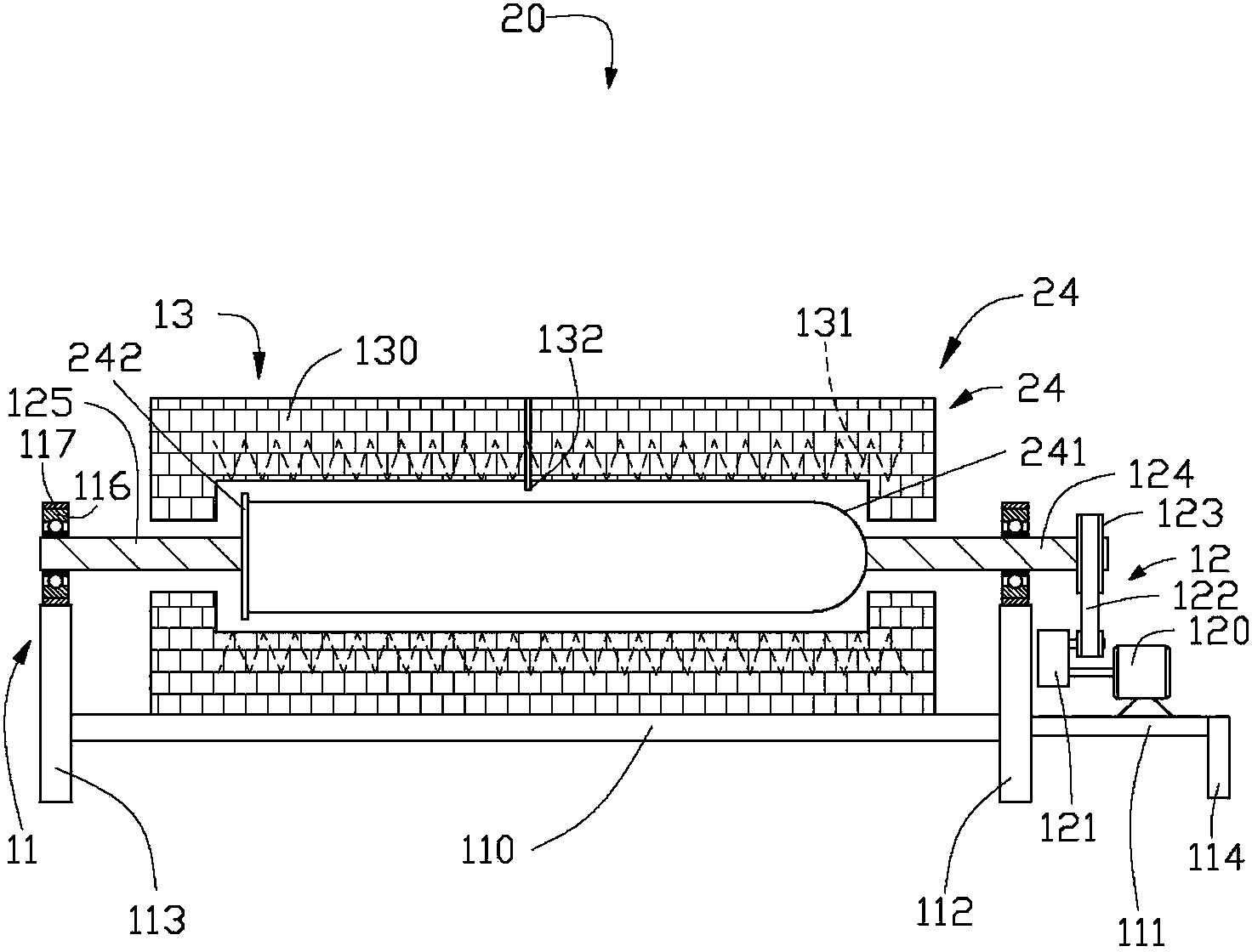 Powder sintering device