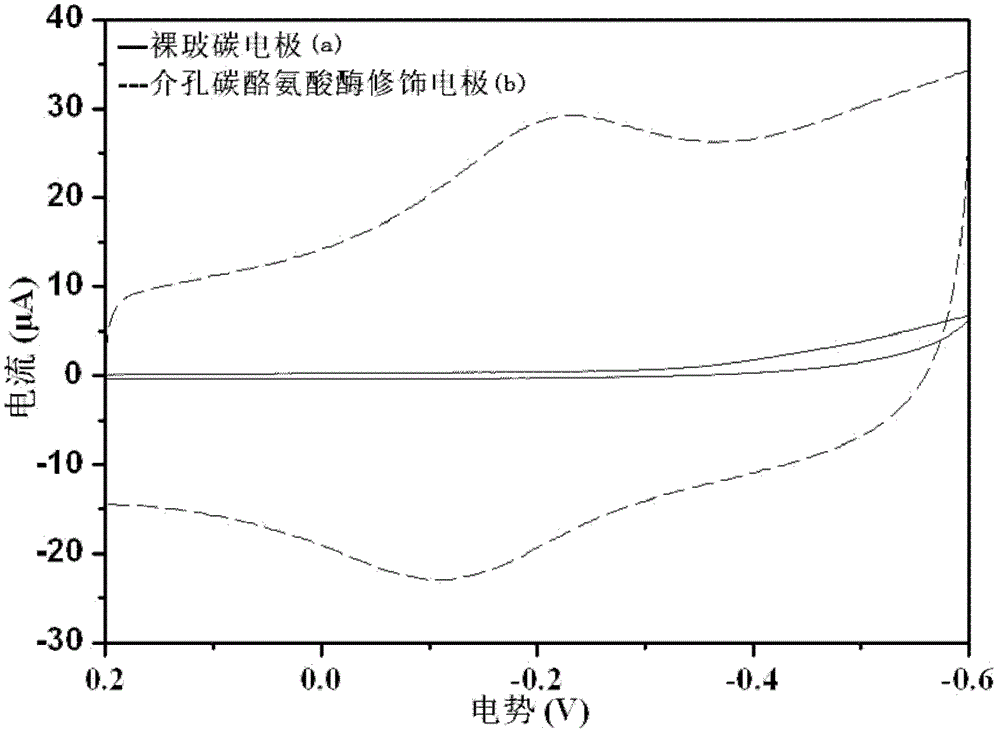 Method for detecting phenol compounds in water body environment through enzyme electrochemical biosensor