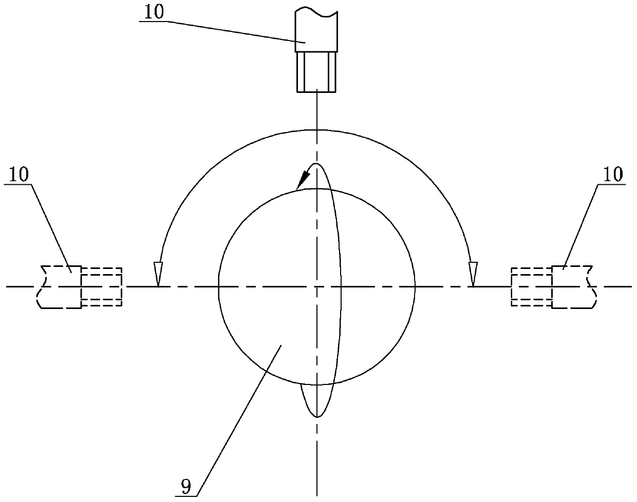 A device for detecting surface defects of bearing ball air floatation