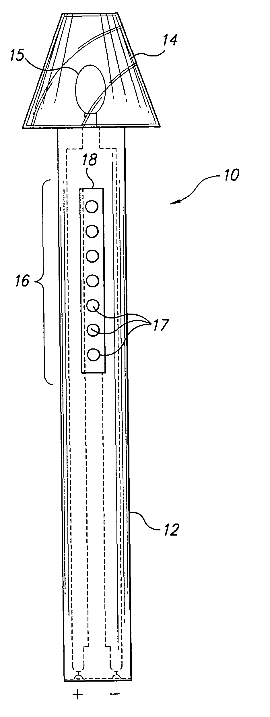 Flashing stern light for boats