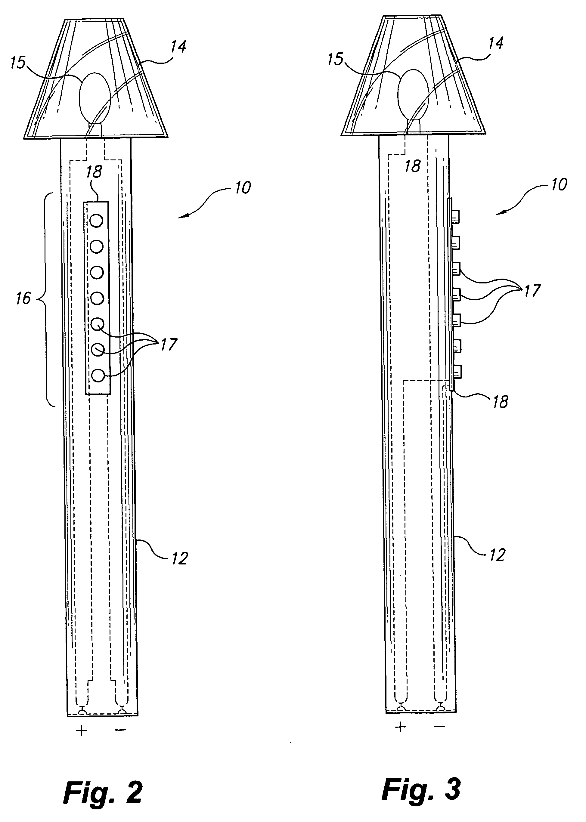 Flashing stern light for boats