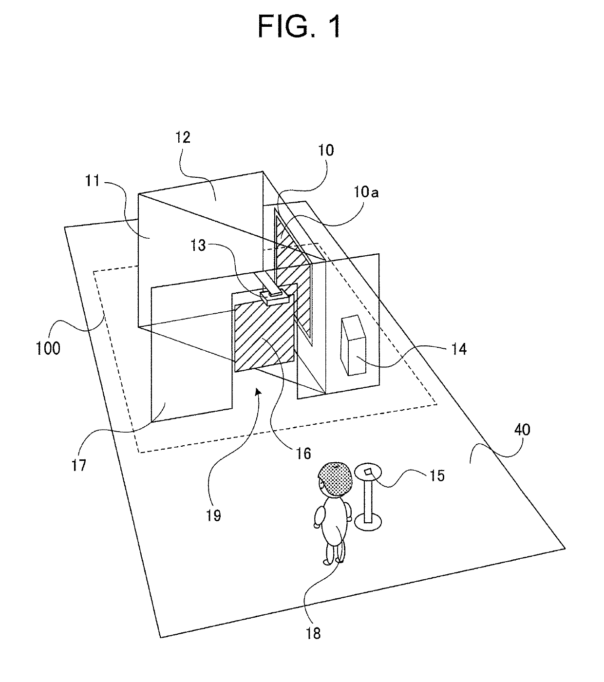 Floating image display device