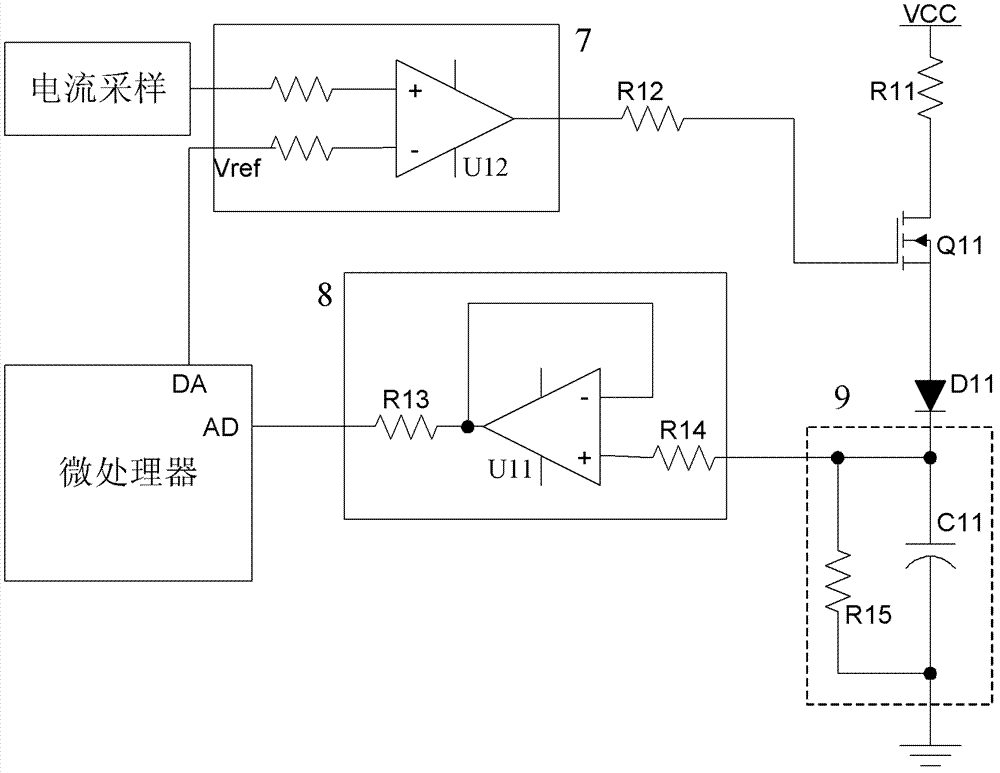 Thermal memory circuit for breaker and charging adjusting method thereof