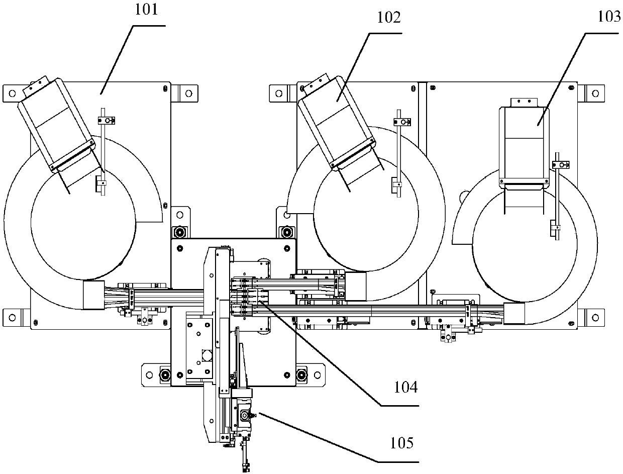 Gas meter counter magnetic steel wheel automatic feeding device