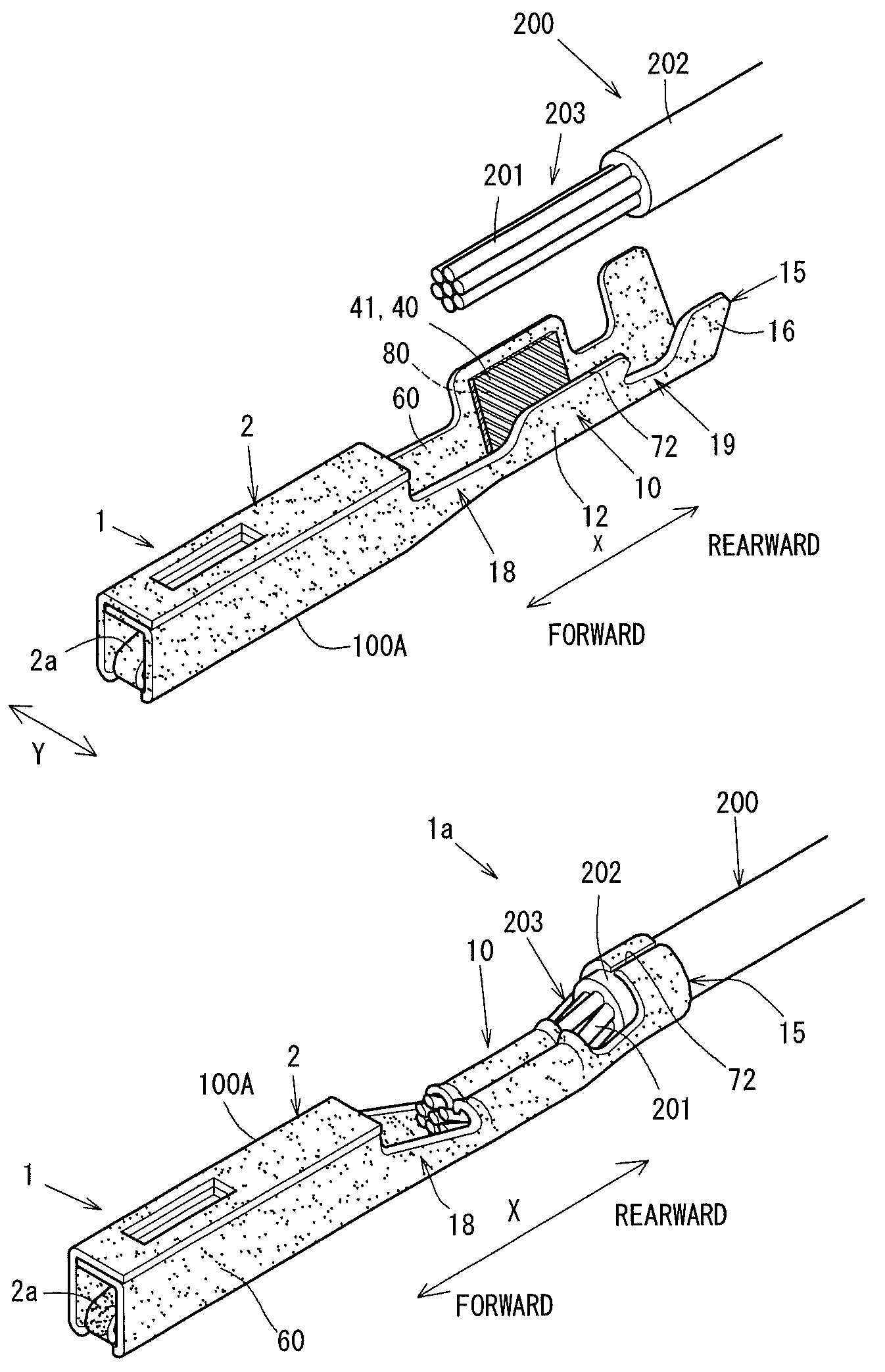 Crimp terminal, connection structural body and method for producing the same