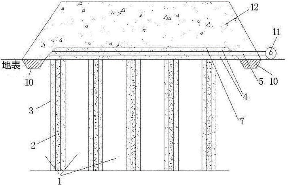 Processing method of soaking, vacuum preloading and slurry injecting for sand piles of collapsible loess foundation