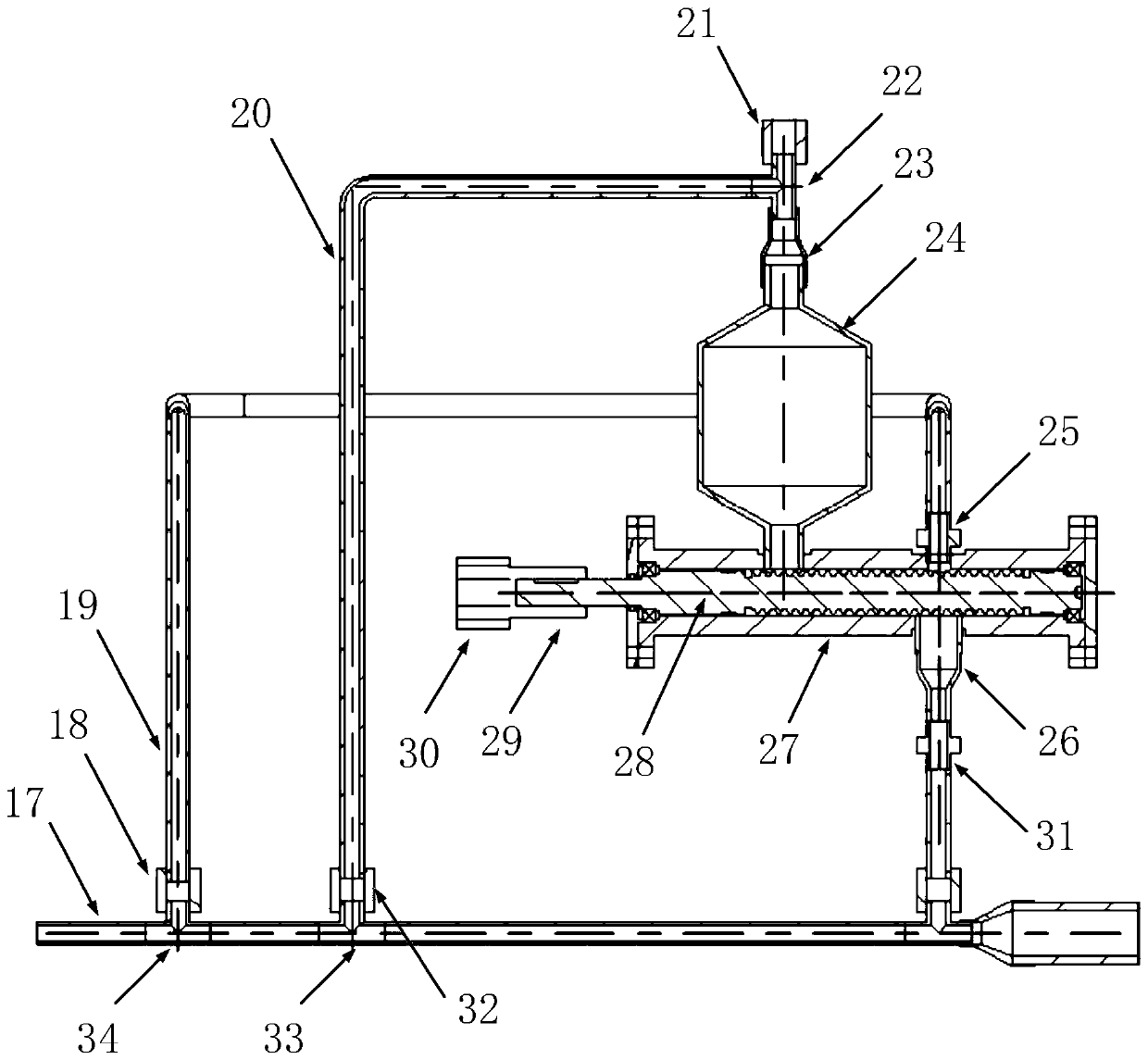 A continuous supersonic sand erosion test bench and test method