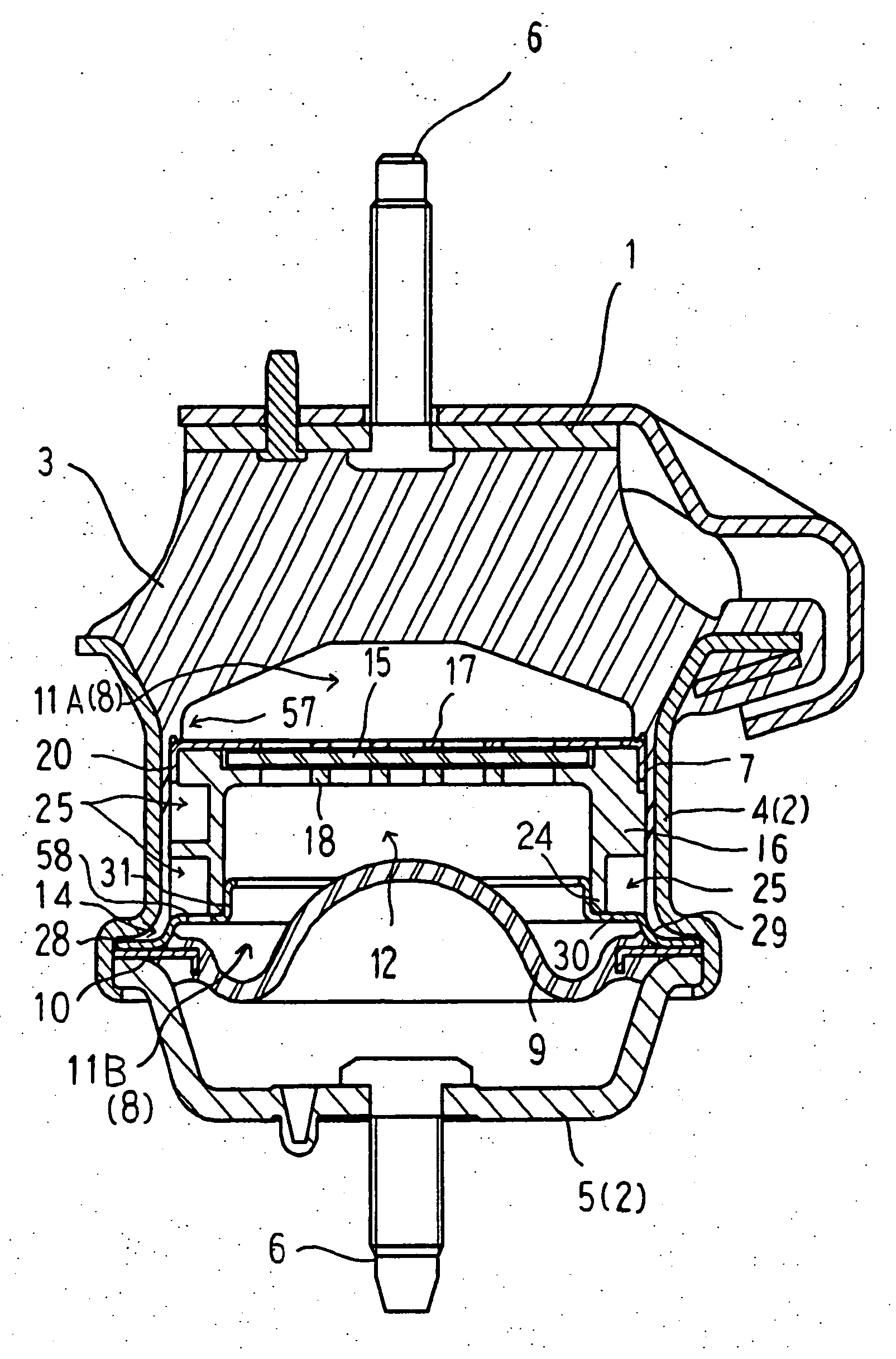 Liquid sealing type vibration control device