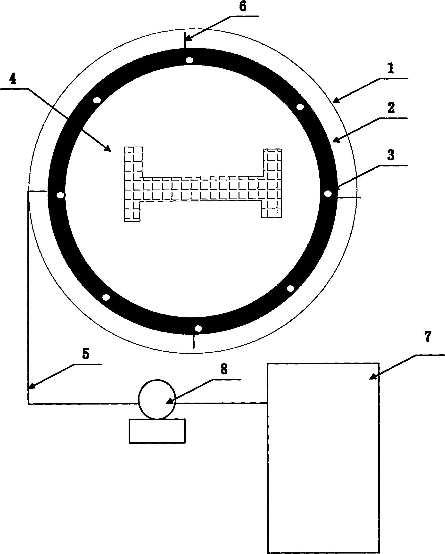 Reaction kettle provided with internal cleaning device