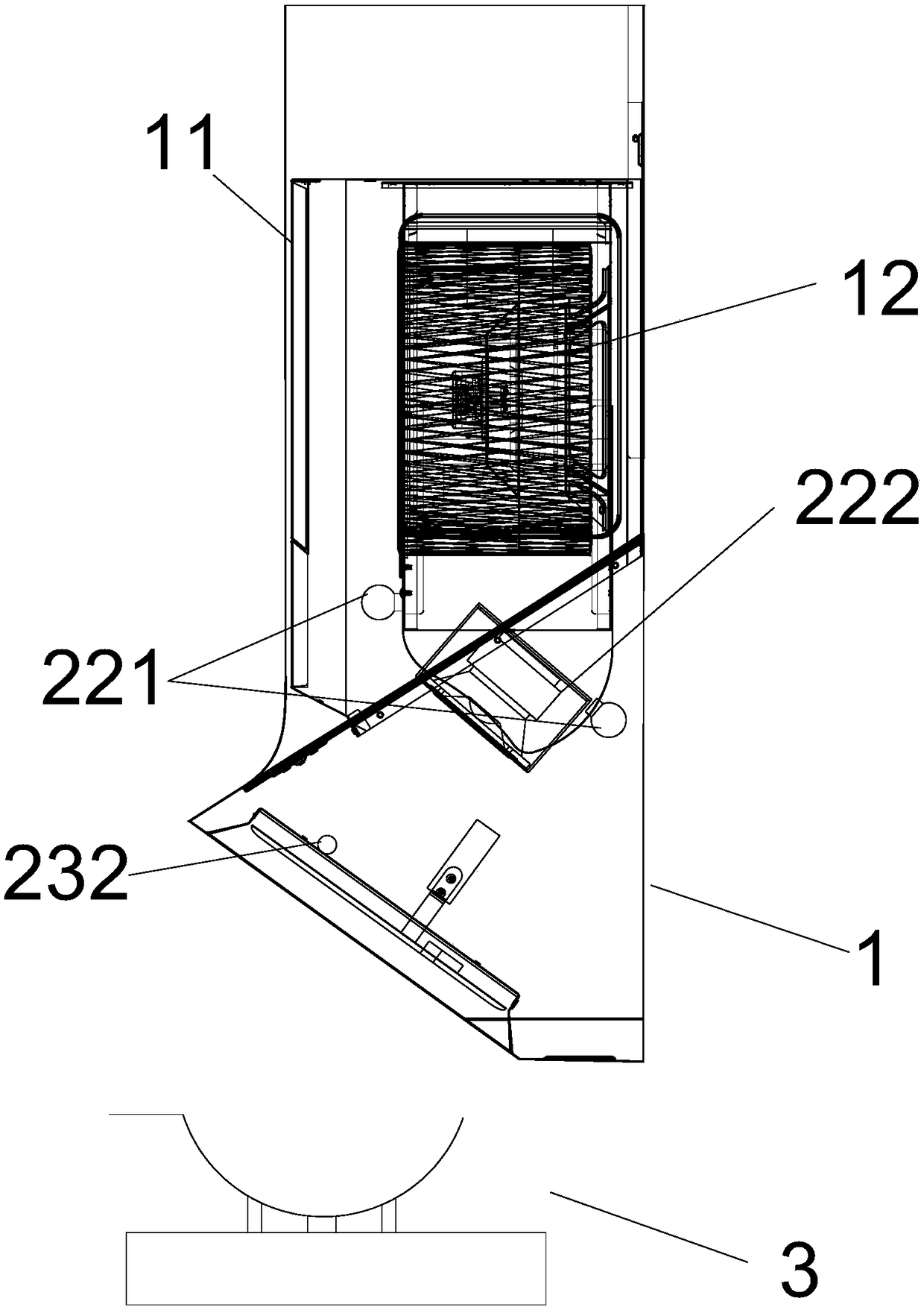 Low-damping half-surrounded three-dimensional sound field noise reduction range hood and noise reduction method thereof