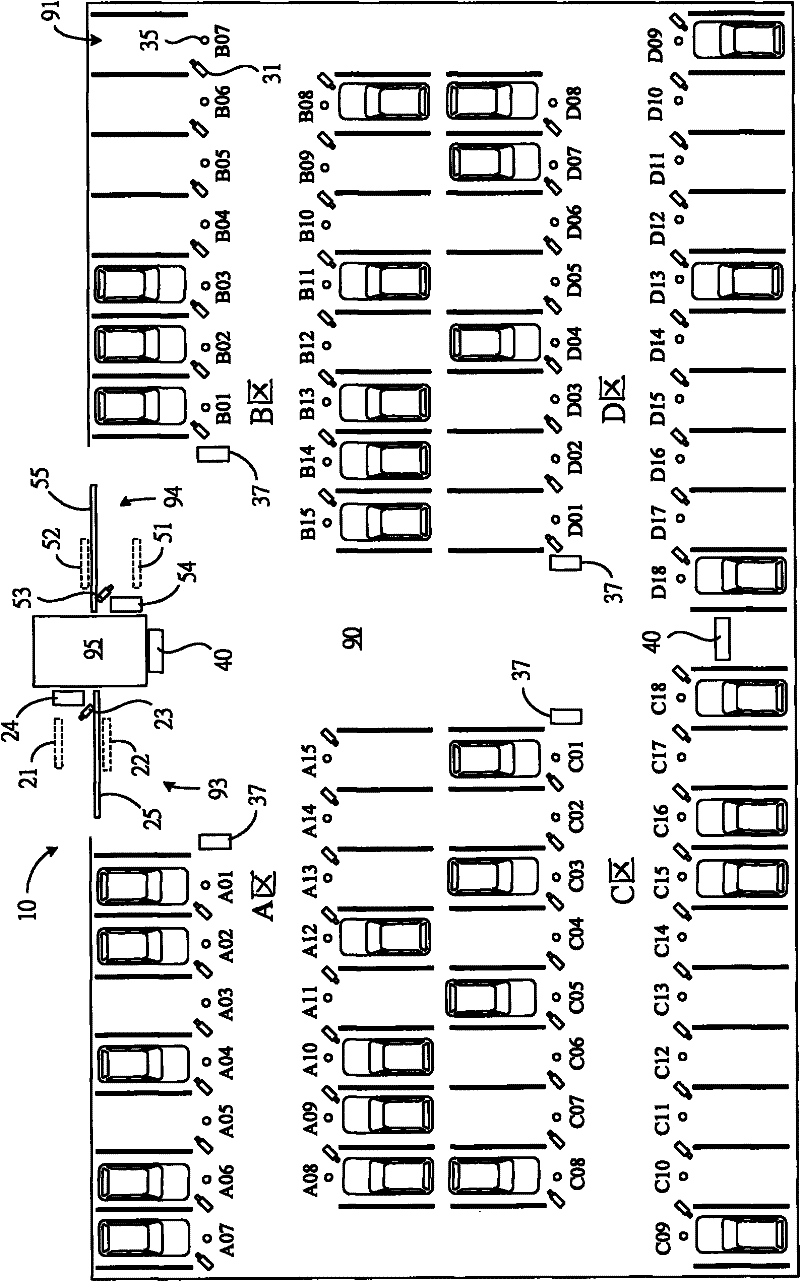 Parking lot guidance system, picking up vehicle guidance method and parking guidance method applying same