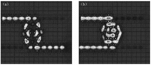 Two-dimensional photonic-crystal optical router based on nested ring cavity structure