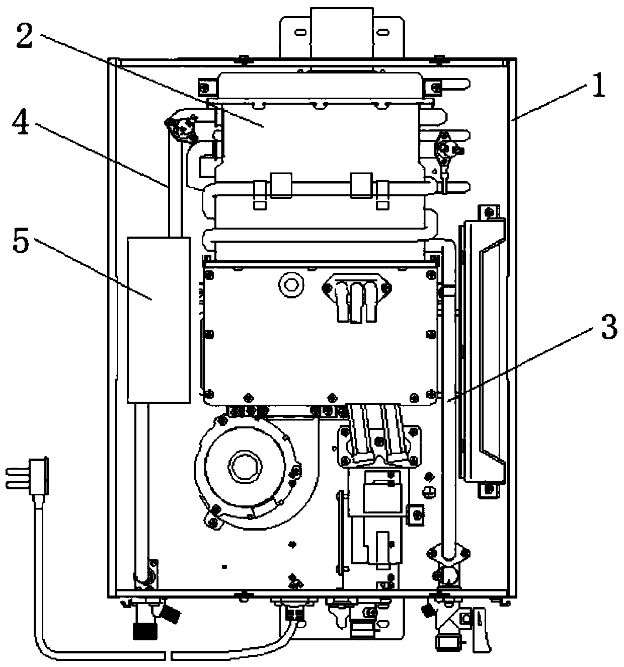 Water tank structure and rapid fuel gas water heater