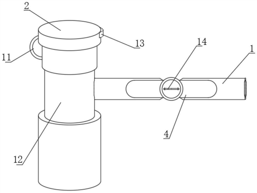 Disposable sterile double-cavity bronchial cannula branch joint with cross valve