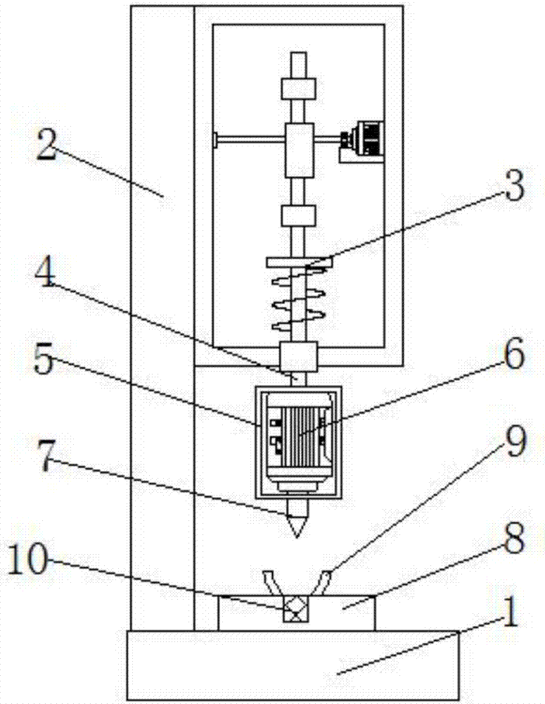 Pipe drilling device used for mechanical equipment manufacturing