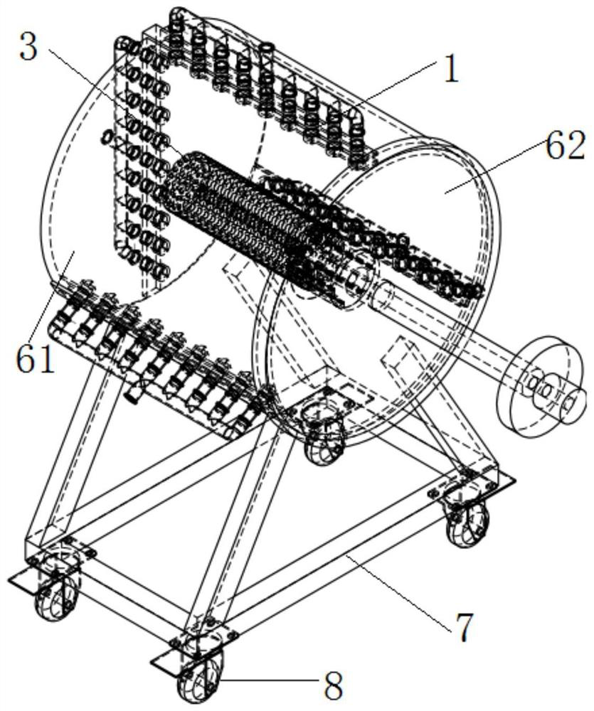 Cleaning assembly and crude oil filter element cleaning device